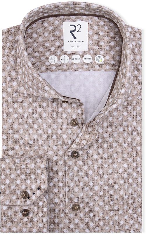 R2 Shirt Sorona Flower Print Beige