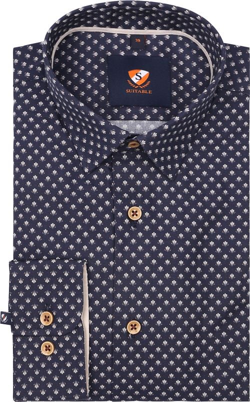 Freizeithemd mit Print Dunkelblau Product
