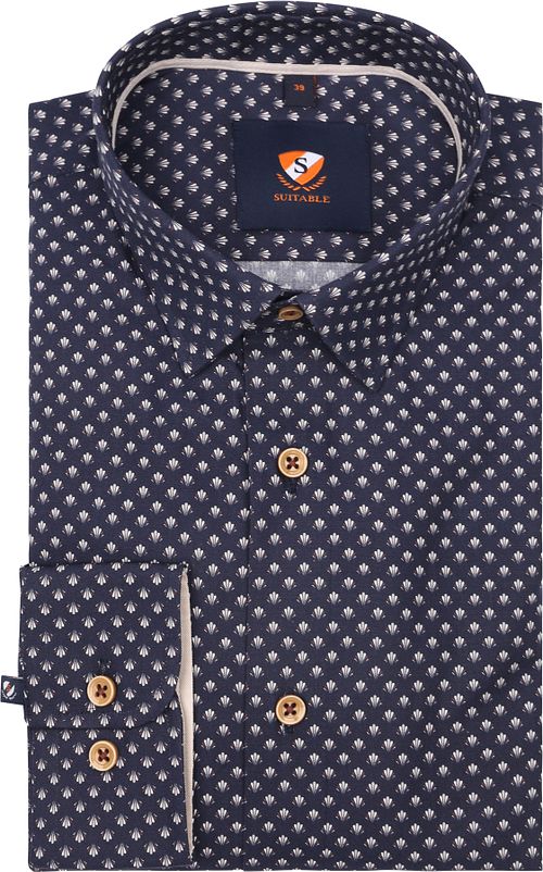 Suitable Shirt Print Dark Blue 267-10 Product