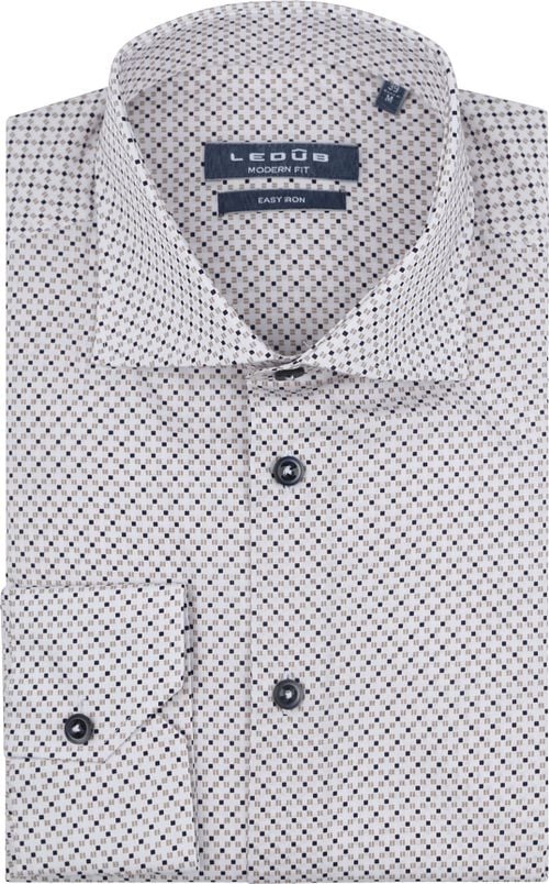 Ledub Overhemd Print Beige Product
