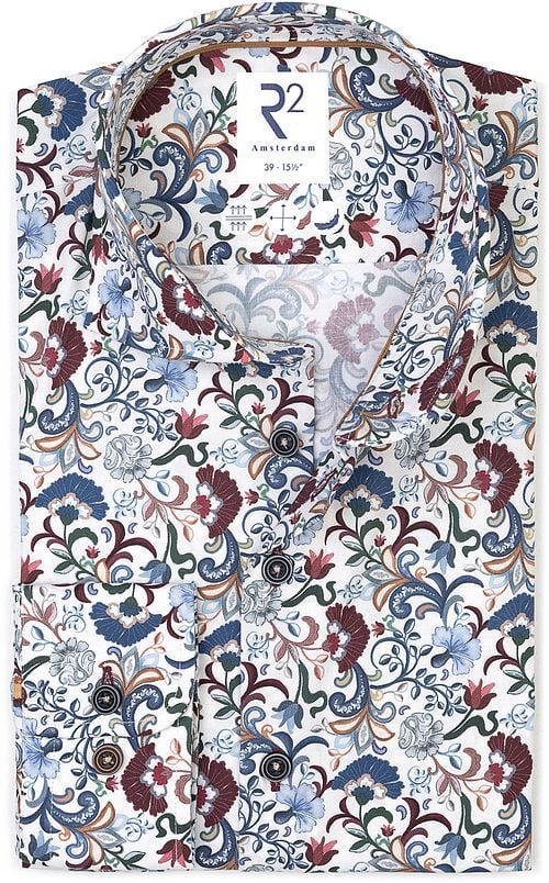 R2 Shirt Poplin Flower Print Multicolour Product