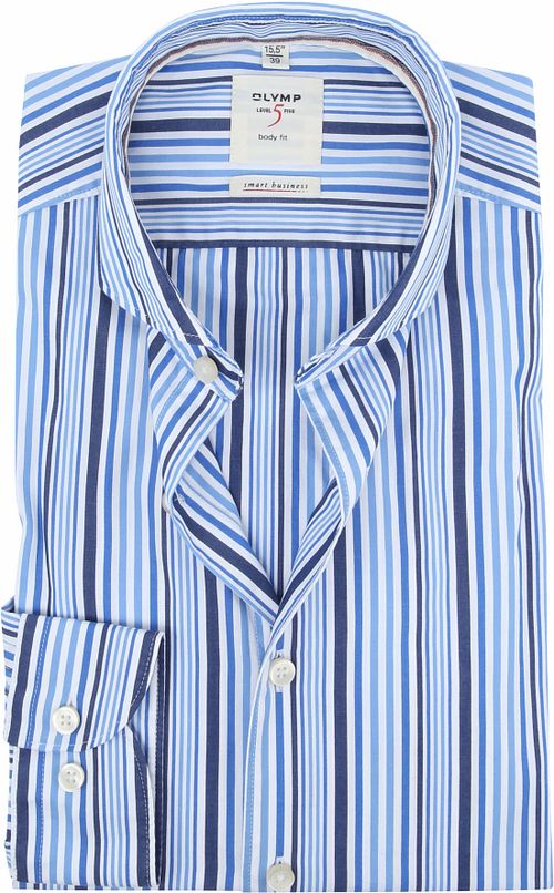 OLYMP Shirt Level 5 Body Fit Blue Stripes Product