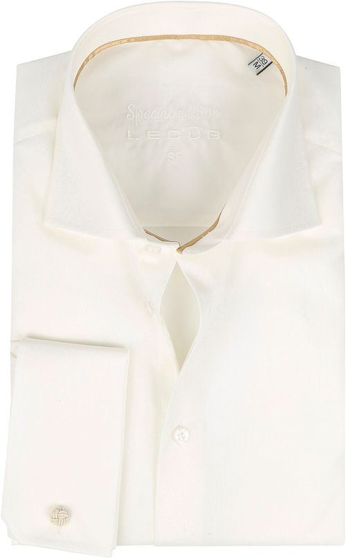 Ledub Chemise de Marriage Coupe Slim Antiques Blanche Product