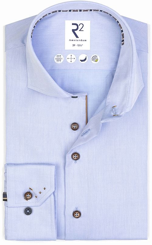 R2 Hemd Fine Twill Hellblau