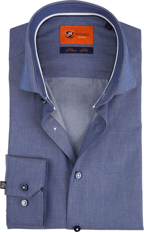 Suitable Chemise Col Italien Bleu Product