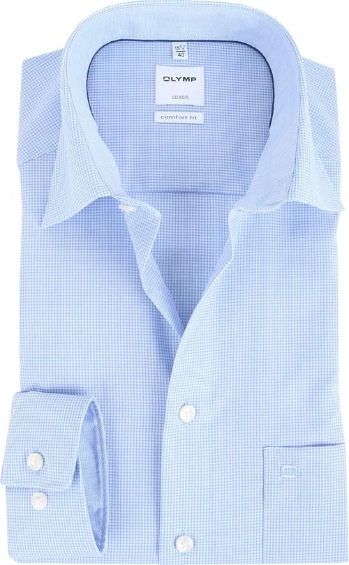 Olymp Comfort Fit Shirt Blue Check Product