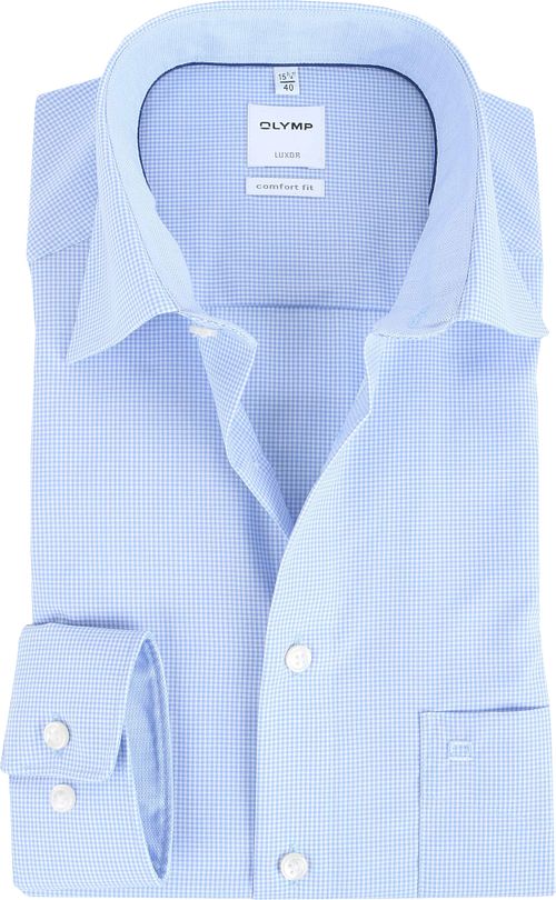 OLYMP Luxor Comfort Fit Hemd Blau Karo Product