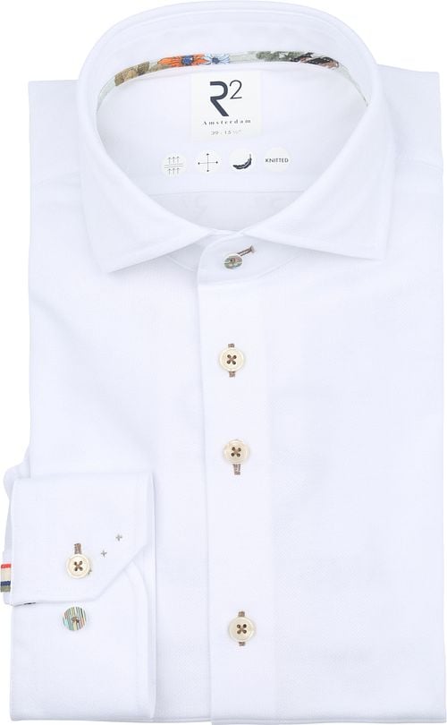R2 Shirt Japanese Knitted Contrast White Product
