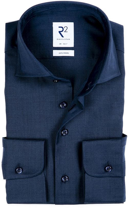 R2 Wool Shirt Dark Blue Product