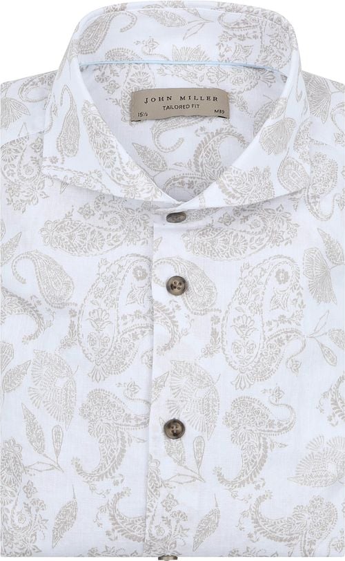 John Miller Shirt Paisley Print Beige Product