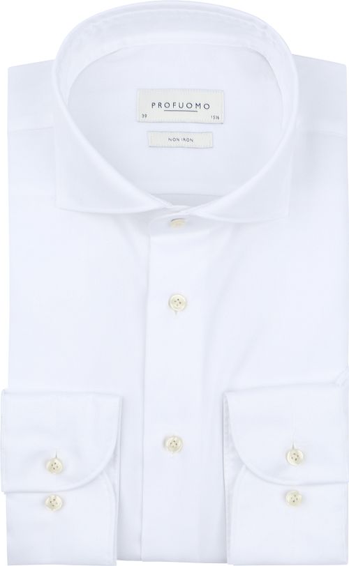 Profuomo Twill Shirt Extra Long Sleeves White Product