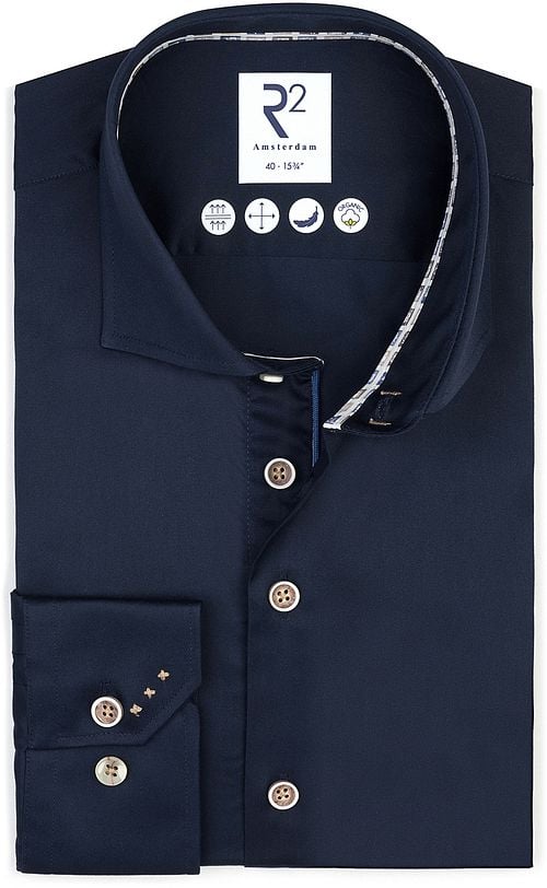 R2 Overhemd Fine Twill Navy Product