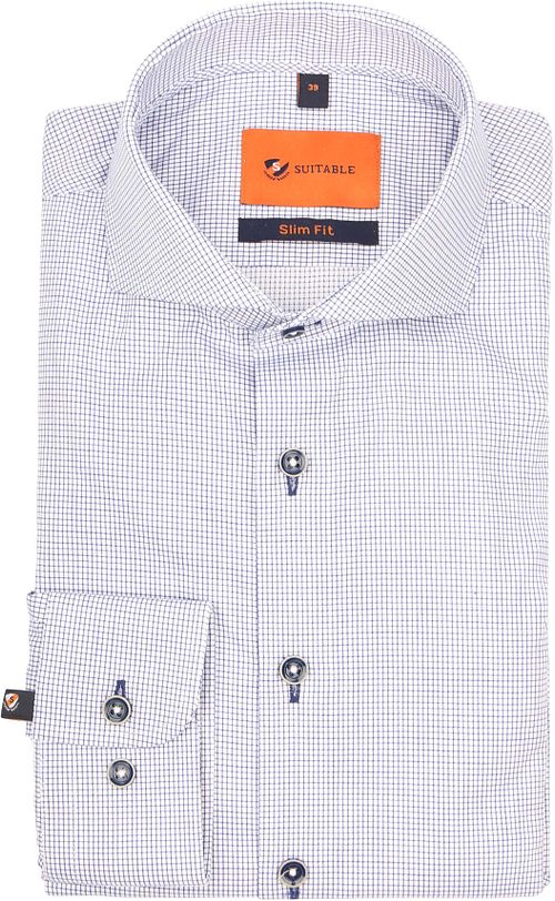 Suitable Shirt Checks Navy Product