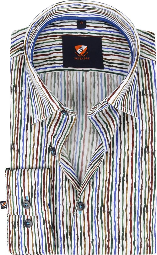 Suitable Shirt Inked Stripes Multicolour Product