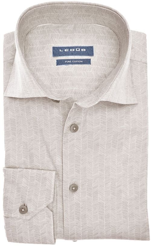 Ledub Overhemd Print Beige Product