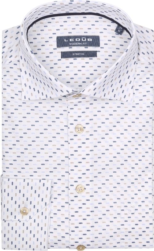Ledub Overhemd Print Wit Multicolour Product