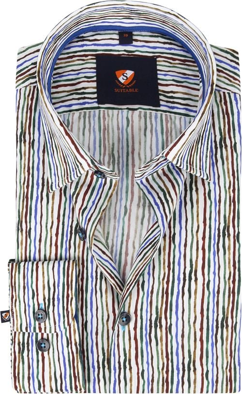 Suitable Overhemd Inked Stripes Multicolour Product