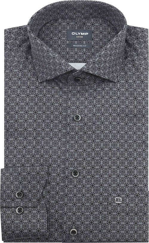 Olymp Luxor Shirt Print Grey Product