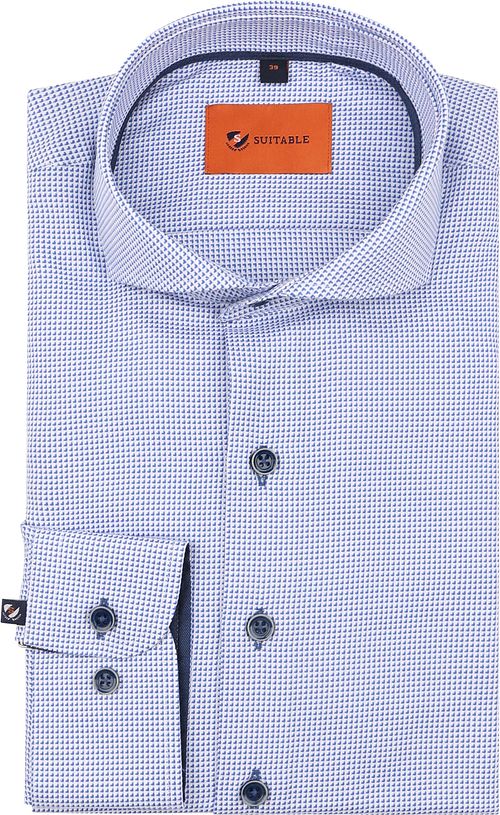Suitable Twill Shirt Print Light Blue Product