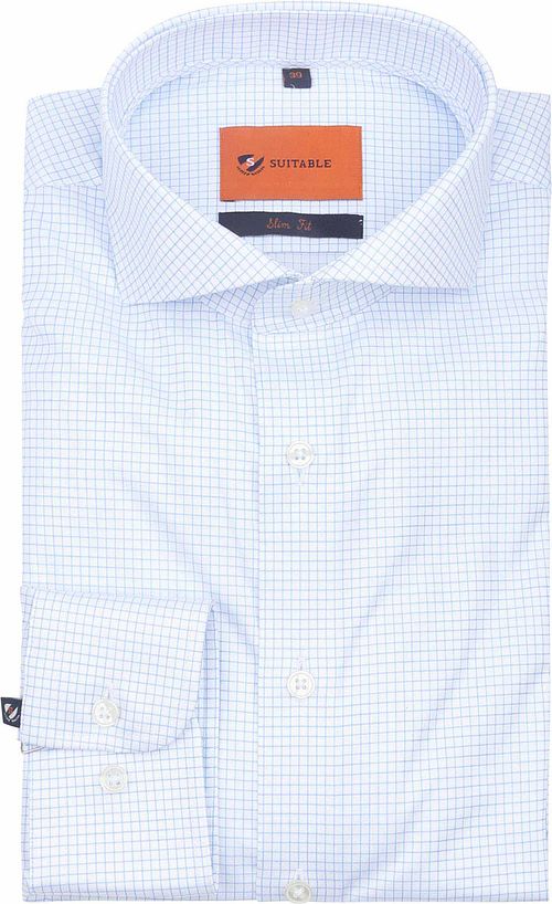 Suitable Shirt Stripe Light Blue Non Iron Product