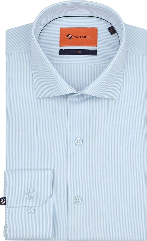 Suitable Shirt Twill Stripes Light Blue Product