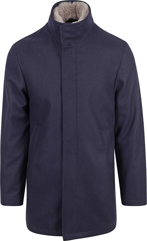 Suitable Hirsch Coat Wol Blend Navy Product