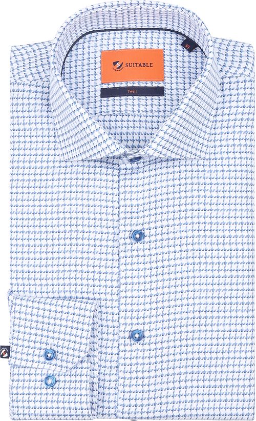 Suitable Shirt Check Print Blue Product