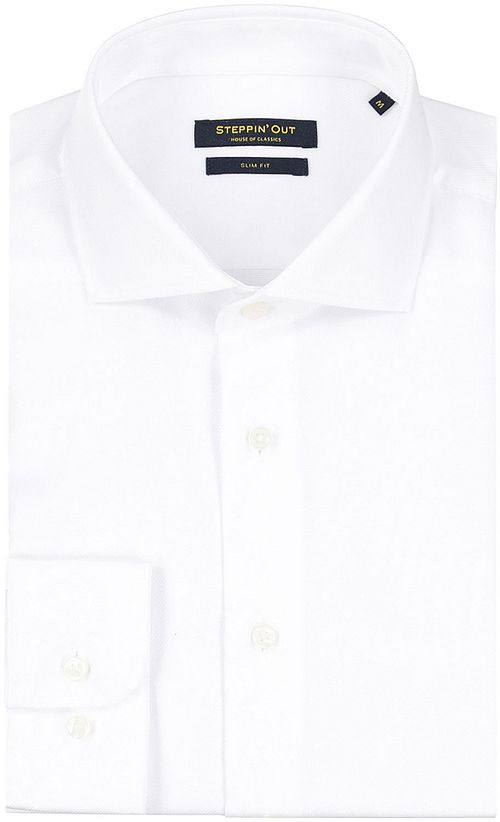 Steppin' Out Hemd Slim-Fit Dobby Weiß Product