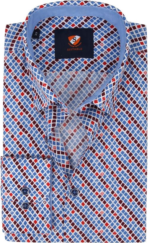 Suitable Shirt Checkered Blue Red Product
