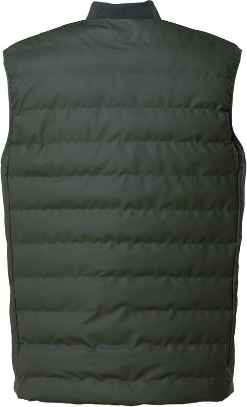 Rains Bodywarmer Trekker Dark Green Product / Achterkant