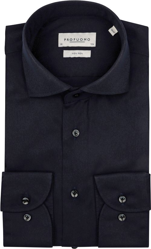 Profuomo Twill Hemd Navy Extra Lange Ärmel Product
