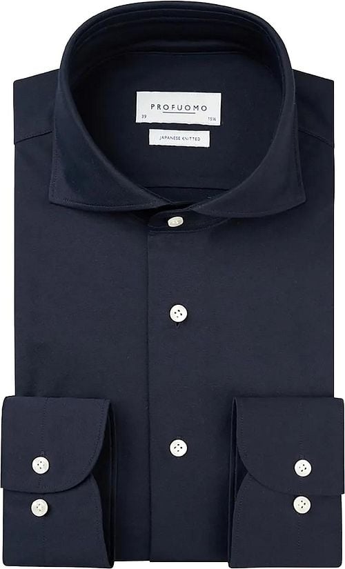 Profuomo Japanese Knitted Hemd Dunkelblau Product