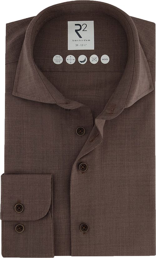 R2 Wool Shirt Brown Product