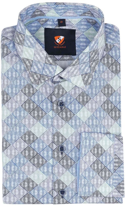 Suitable Twill Hemd Kariert Blau Product