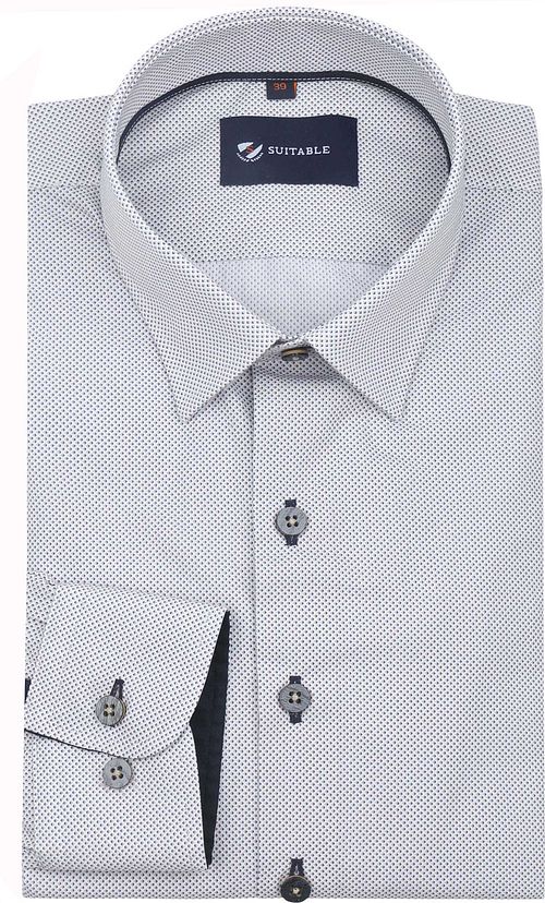 Suitable Hemd Druck Sand Navy Product
