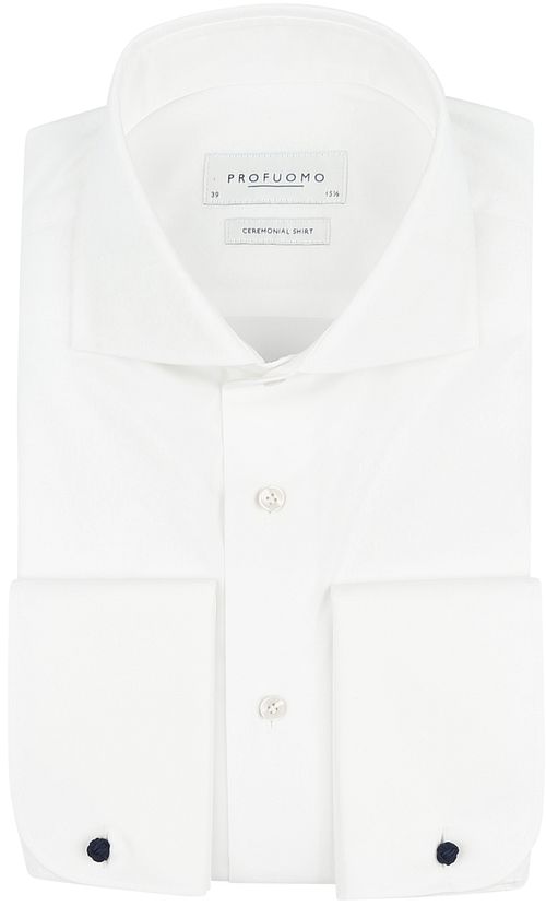 Profuomo Chemise Cut Away Manchette Double Off White Product