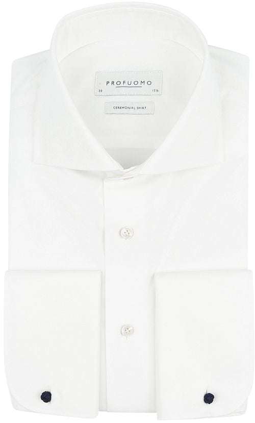 Profuomo Hemd Cutaway Doppel Manschette Off White Product