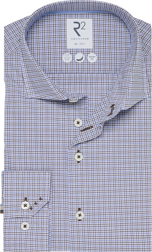 R2 Chemise Classic Bleu A Carreaux