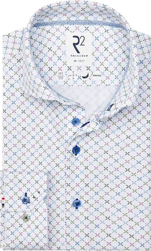 R2 Japanese Knitted Shirt Print White Product