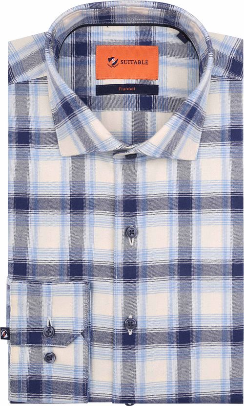Suitable Shirt Widespread Flanel Checks Blue Product