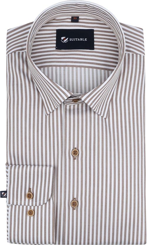 Chemise Suitable Rayures Marron Product