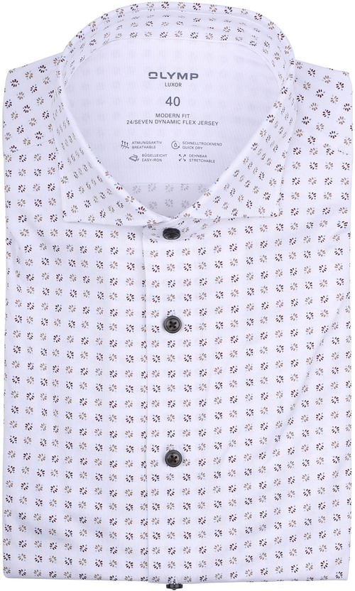 Olymp Luxor Shirt Print White Product