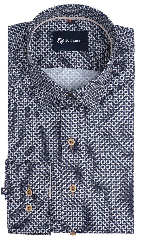 Suitable Shirt Print Dark Blue Product