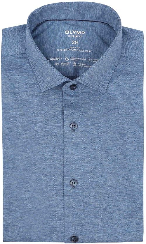 OLYMP Shirt Level 5 24/Seven Melange Blue Product
