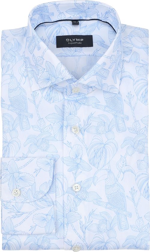 Olymp Chemise Twill Signature Impression Bleu Clair Product