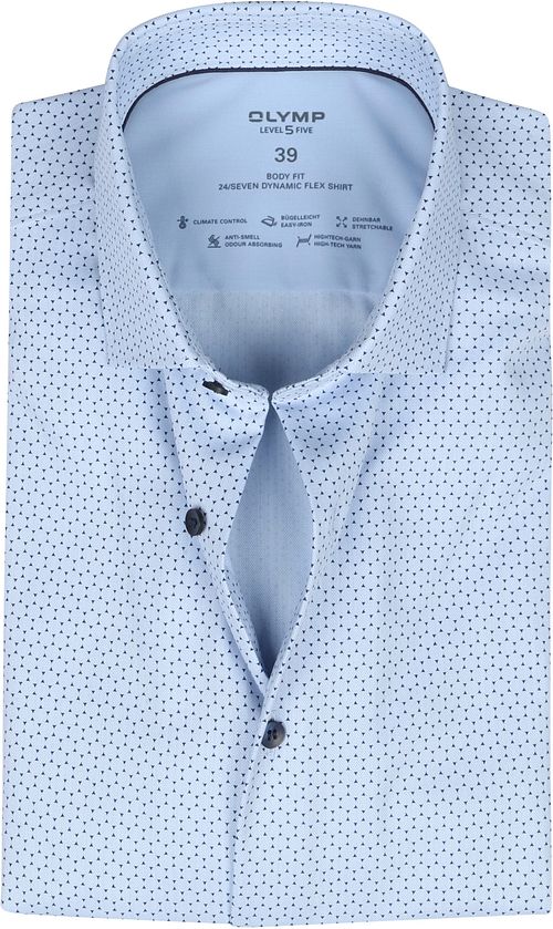 Olymp Level 5 Shirt Body Fit 24/Seven Light Blue Product