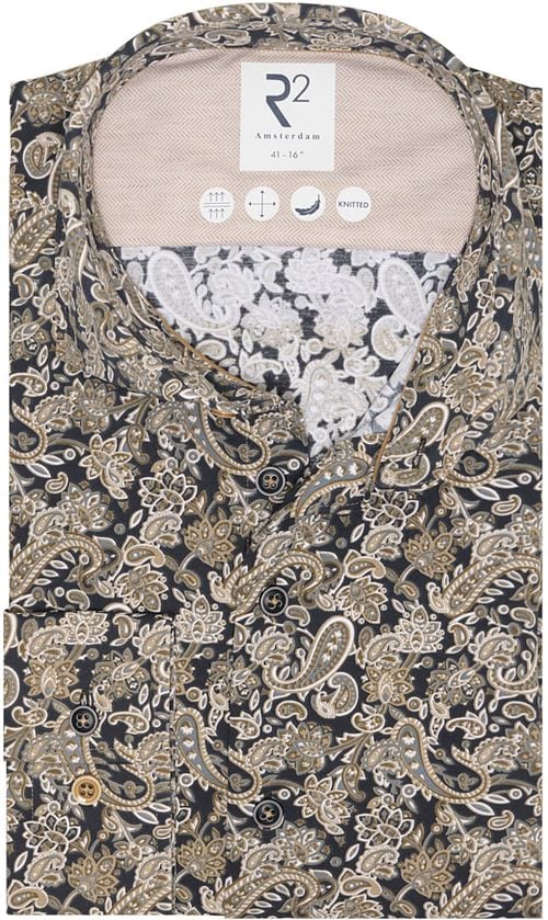 R2 Hemd Knitted Paisley Beige Product