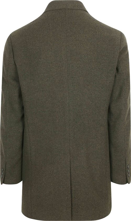 Suitable Coat Wool Twill Dark Green Product / Achterkant