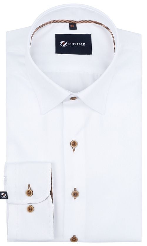 Suitable Overhemd Twill Wit Product