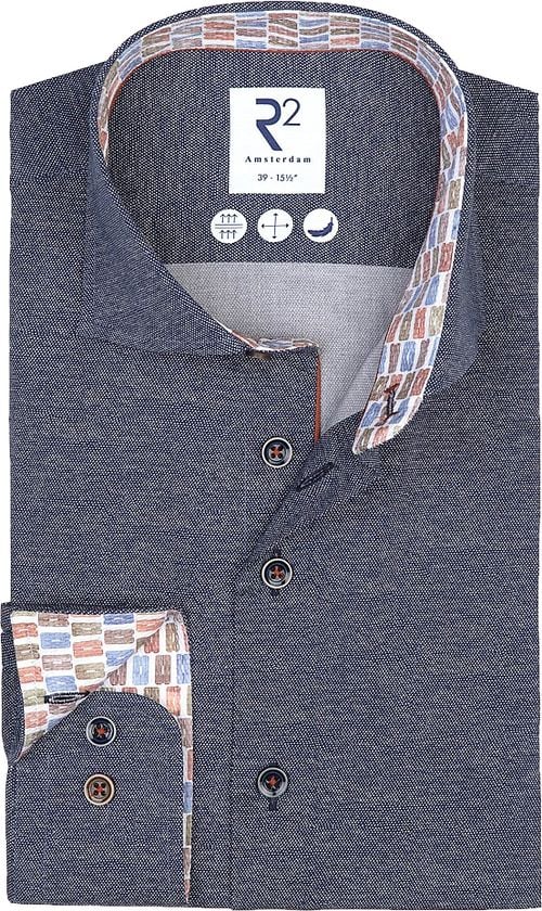 R2 Shirt Melange Navy Product